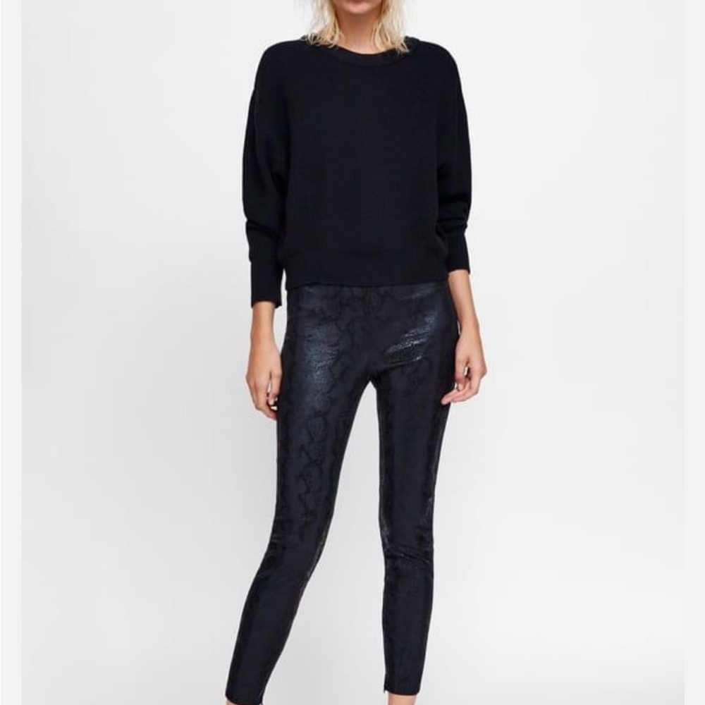 Zara Basic Black Textured Ensemble